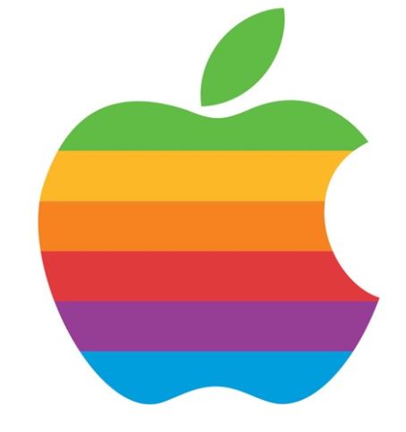 ロゴの形を、かじられたリンゴの形に変更