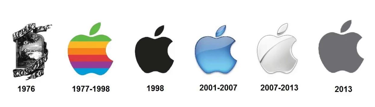 ロゴの形を、かじられたリンゴの形に変更