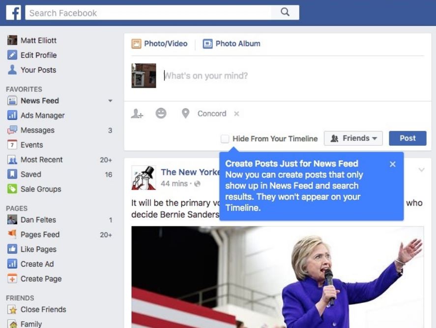 Facebookに「NewsFeed」と「MiniFeed」機能を追加